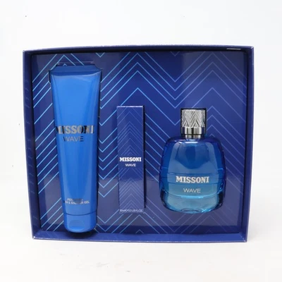 Missoni Wave 3pc Gift Set For Men100ml EDT + 10ml EDT + 150ml Shower Gel - Image 1 of 3