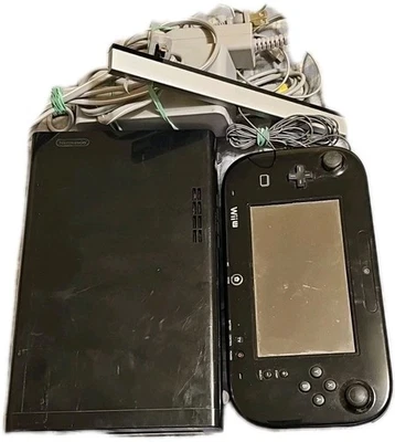 Nintendo Wii U Deluxe 32GB Console WUP-101(02) With Gamepad WUP-010(USA) Cables - Image 1 of 4