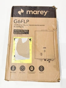 Marey G6FLP/FNG Flow 6L Liquid Propane Gas Tankless Water Heater *FOR PARTS* - Picture 1 of 4