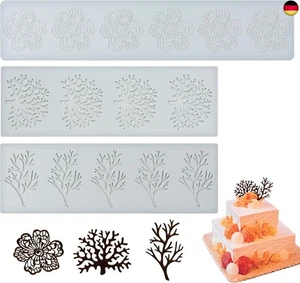 Silikon Backform Kuchen Deko Form - 3D Blättrige Zweige Kuchendekoration  - Bild 1 von 9