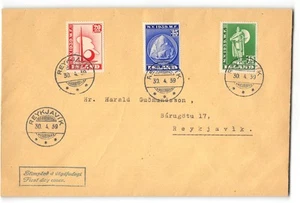 Iceland #213-215 Registered FDC, 1939 - Picture 1 of 1