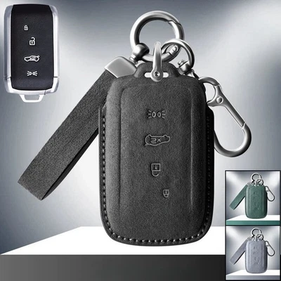 Suede Leather Car Key Case Cover For Maserati Grega Grecale Levente President - Image 1 of 4