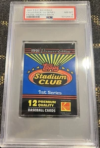 1991 Stadium Club Baseball Cello Pack Frank Thomas On Back PSA 8 NM-MT - Bild 1 von 2
