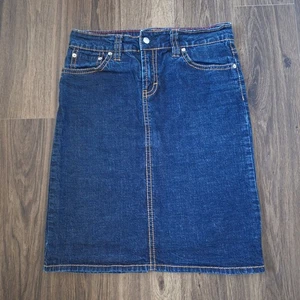 💙 Tommy Hilfiger High Rise Denim Jeans Rock Gr. 10 Preppy Western Country Coa - Bild 1 von 8