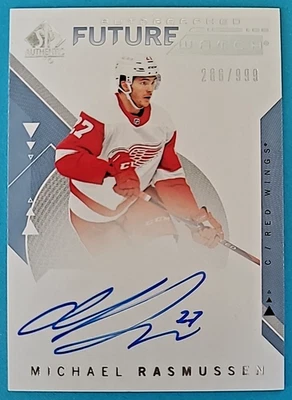 2018-19 Michael Rasmussen SP Authentic #196 Future Watch Rookie Auto RC /999 - Image 1 of 4
