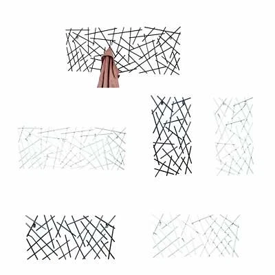 Wandgarderobe weiß schwarz Metall modern 100x40cm / 60x30 oder 30x60cm Haken Neu - Bild 1 von 4