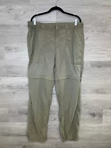 ExOfficio Buzz Off Insect Shield Mens Khaki Nylon Convertible Pants Khaki Size L - Picture 1 of 24