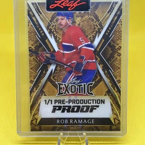 Rob Ramage 2024 Leaf Metal Hockey 1/1 Pre Production Proof - Picture 1 of 2