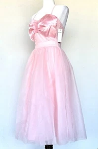 Vestido midi de tul rosa Aura vintage estilo retro tutú venta al por menor $80 talla M - Imagen 1 de 4