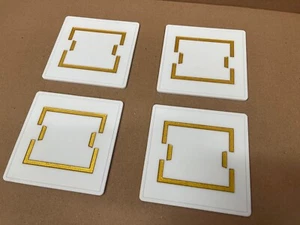 4x Atlantis The Royal Dubai Gummi Untersetzer Weiß/Gold - Bild 1 von 4