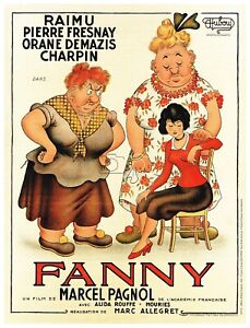 FANNY FILM PAGNOL 3 FEMMES  - POSTER HQ 45x60cm d'1 AFFICHE CINéMA