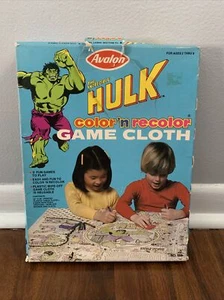 Avalon The Incredible Hulk Color 'n Recolor Game Cloth Avalon NIB 1979 - Picture 1 of 7