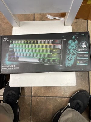 AULA WIND F3Z61 Black RGB Backlit 61 Keys Wired Membrane Gaming Keyboard - Image 1 of 4