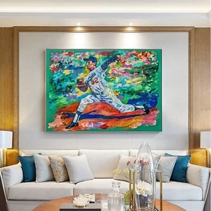Sale SANDY KOUFAX 36"H X 48"W X 0.75" ORIGINAL Painting Was $50K, Now $25K - Picture 1 of 16
