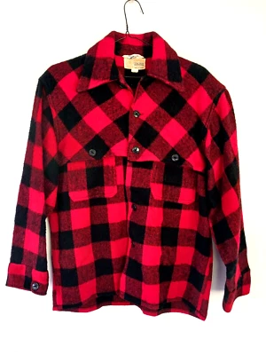 Beautiful Vintage Humphrey Regent Plaid Wool Hunting Shacket Shirt Size S 1950s - Image 1 of 4