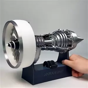 Trent 900 Engine Turbofan Blades Silver White Aircraft Engine Electric Model - Picture 1 of 20