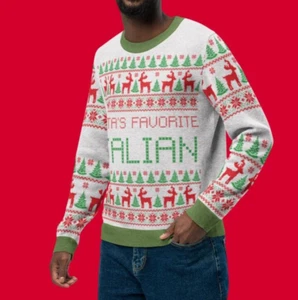 Santa's Favorite Italian Sweater, Italian Pride Sweater, Ugly Christmas Sweater - Picture 1 of 17