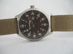 Columbia Men's Taupe Buckle Band Analog Watch Water Resistant Date Indicator - Picture 1 of 8