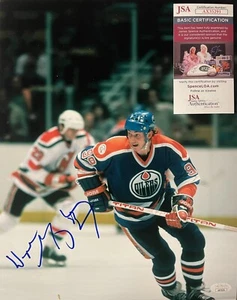 WAYNE GRETZKY SIGNED EDMONTON OILERS AUTOGRAPHED VINTAGE 11X14 PHOTO JSA & PROOF - Picture 1 of 3