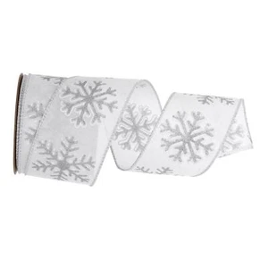 2-1/2 Inch X 10 Yards Christmas  Edge Ribbon for Gift Wrapping DIY - Picture 1 of 4