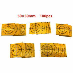 NEW 100PCS Yellow Reflector Sheet 50 x 50 mm Reflective Target For Total Station - Picture 1 of 6