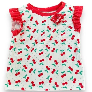 Circo Cherry Little Girls Rushguard Top Ruffles Size 5T Cheeries Swim Shirt - Picture 1 of 7