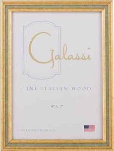 F. G. Galassi Handmade Fine Italian Wood Gold/GreenChannel 25346 4"x6" frame - Picture 1 of 1