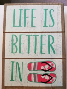 Belle Maison Wood Box Sign Art 7" X 5" Free Standing - Picture 1 of 2