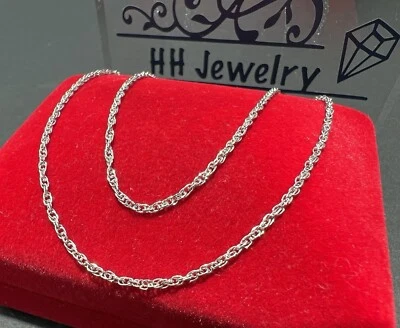 Platinum Rope Spiga Chain Necklace 17 Inches - Image 1 of 4