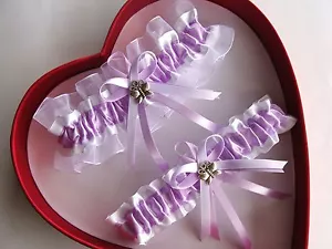 NUOVA splendida giarrettiera da sposa bianca lavanda ritorno a casa GetTheGoodStuff farfalla - Foto 1 di 2