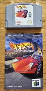Hot Wheels Turbo Racing En muy buena condición con manual Nintendo 64 N64 -PROBADO- funcionando - Imagen 1 de 7