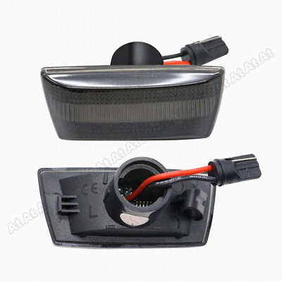 2pz FRECCE LATERALI LED nere compatibili per Opel Adam Astra H J GTC Corsa DE - Immagine 1 di 4