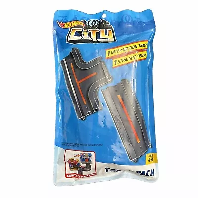 Hot Wheels City Track Pack Accessory 1 Intersection 1 Straight Road Pieces - New - Image 1 of 4