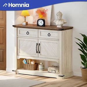 Minimalist Wooden Console Side End Table Sideboard Buffet Storage Cupboard - Picture 1 of 11