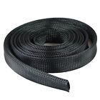 Accl Expandable Braided Cable Sock Black 1 (25.4Mm) X 100Ft (30.48M), 3 Pack