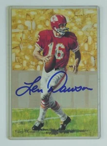 Len Dawson signed 4x6 Goal Line Art Card GLAC Kansas City Chiefs handsigniert HOF - Bild 1 von 3