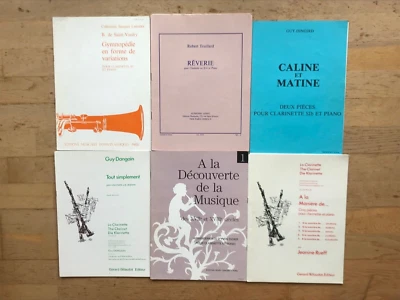 Lot de 6 Partitions classiques et contemporaines pour Clarinette et Piano - Photo 1/4