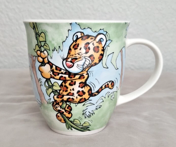 Taza de café de cerámica Enesco NICI Animal Leopardo Guepardo 16 oz Foto 1 de 4