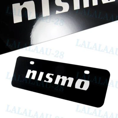 NUEVO 12 X 4" Para Nissan NISMO Marco Delantero De Acero Inoxidable Placa AUTÉNTICO Foto 1 de 4