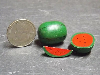 Casa de muñecas miniatura sandía comida fruta escala 1:12 E101 E102 Dollys Gallery Foto 1 de 2