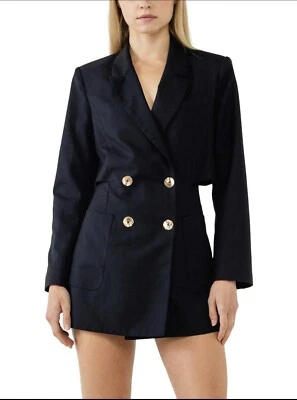 БЕСКОНЕЧНАЯ РОЗА ЧЕРНЫЙ ОТКРЫТЫЙ НАЗАД BLAZER БОДИ, размер L - Изображение 1 из 4