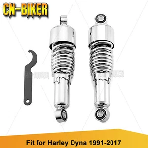 Chrome 10.5" Slammer Rear Suspension Shock For Harley Dyna FXD FXDWG 1991-2017 - Picture 1 of 10