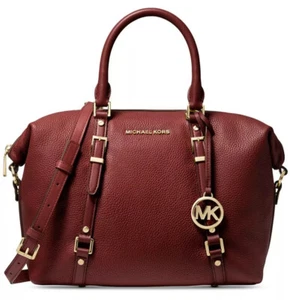 Nuova borsa a tracolla Michael Kors Bedford legacy media convertibile pelle brandy - Foto 1 di 5