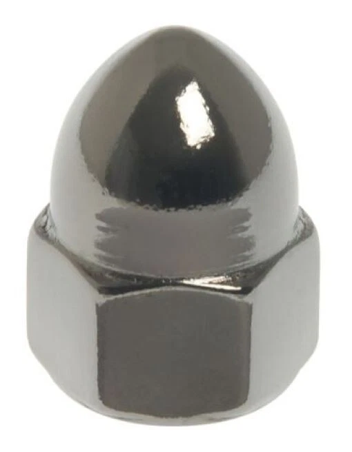 HILLMAN Black Chrome Acorn Nut