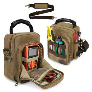 Electrician Tool Pocket Bag Storage Organizer Bag Canvas Instrument Toolkit - Picture 1 of 7