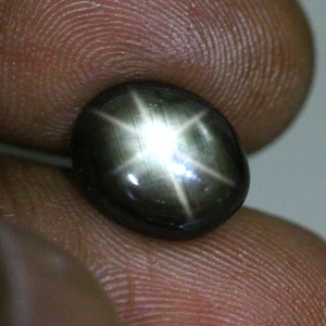 4.51 Cts_Loose Gemstone_100 % Natural Unheated Golden Black Star Sapphire - Picture 1 of 3