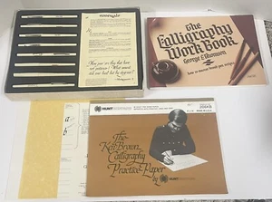 Vintage The Ken Brown Kalligraphie-Kit Keilspitze Marker Übung Papier Arbeit Buch - Bild 1 von 8