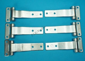 6 x Bisagra de puerta de acero chapada en zinc HOJA ELEVADA para remolques y caja de caballos #7110ZP - Imagen 1 de 4