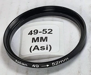 49-52 mm anillo adaptador escalonado de metal 49 mm lente a 52 mm convertidor de filtro E49-E52 - Imagen 1 de 6