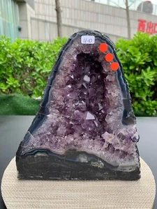 8,82 Pfund große natürliche Amethyst Geode Kathedrale Kristall Cluster Probe Heilung - Bild 1 von 10